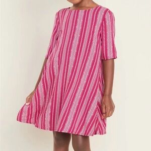 Old Navy Dark Fuchsia and White Patterned Fabric